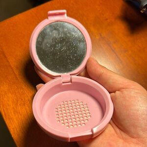 Pink Compact Mirror with Sifter